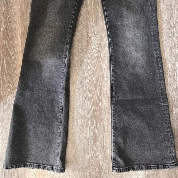 New with tags Zara high waist fit and flare full length black jeans size 10 - Picture 3 of 5